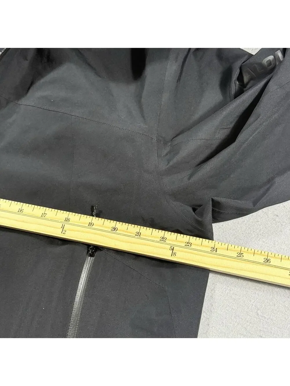 Salomon Gore-Tex Waterproof Hooded Rain Shell Jacket Black Mens XL